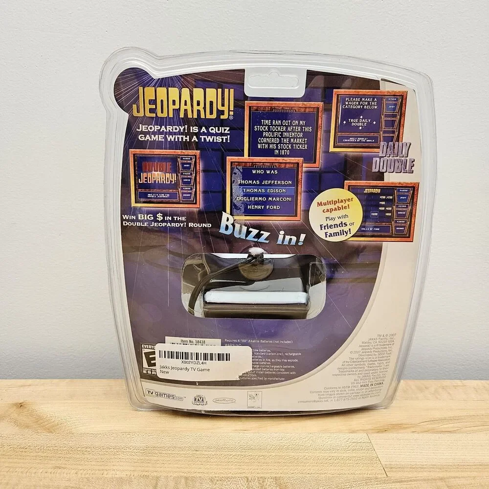 Jakks Pacific Jeopardy Plug & Play TV Games Edition 1 Over 2400 Answers